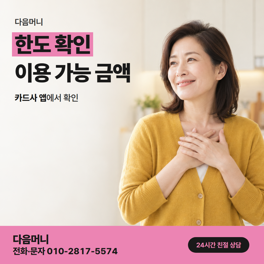 다음머니 삼성카드 카드깡 할부에도 한 번에 차감되는 한도